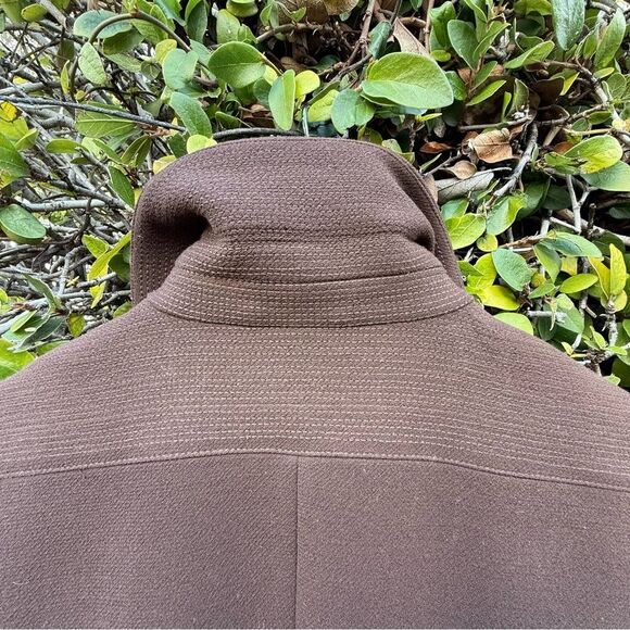 J Crew Brown Belted Wool Tie Peacoat Trench Coat Women's Preppy | Size 10T - Picture 12 of 17